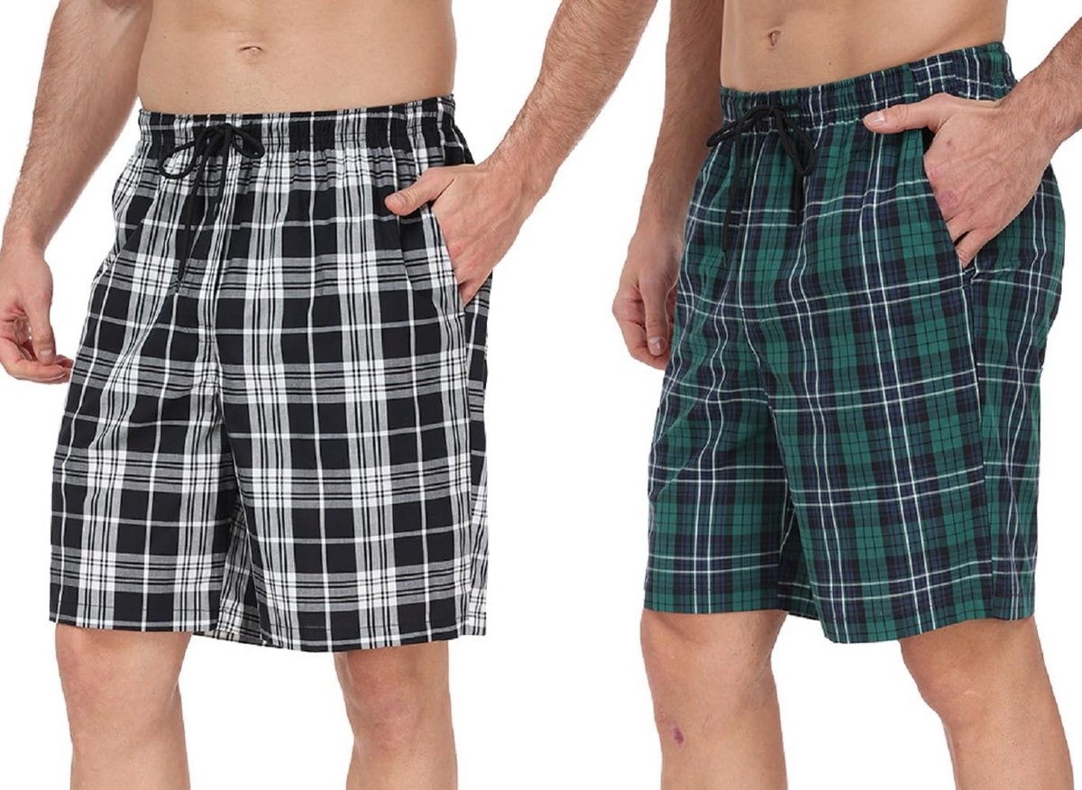 Set van 2 Korte Pyjamabroeken voor Heren met Zakken