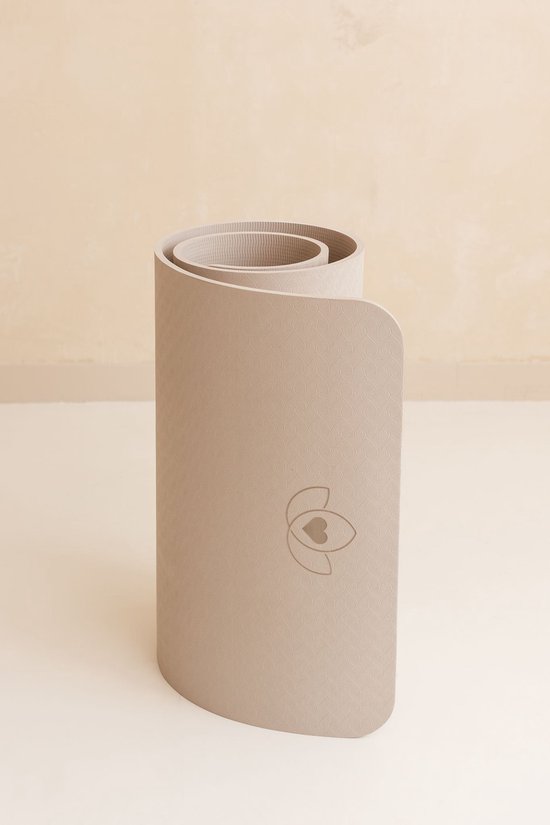 Pilatesmat TPE extra dik 10 mm sand - Lotus van Lotus — afbeelding 4