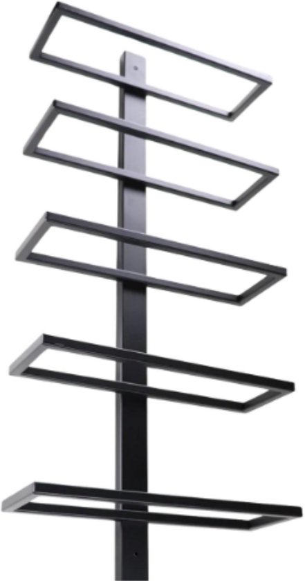 Mémoire® Réserve Porte-bouteilles mural pour 5 bouteilles – Porte-bouteilles luxe pour le mur – Rangement à vin élégant en métal – Présentation verticale du vin – Design économe en espace – Parfait pour le salon, la cuisine et les amateurs de vin