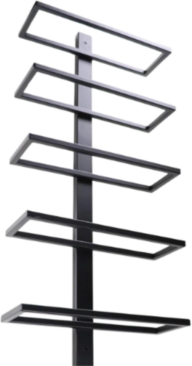 Mémoire® Réserve Wandwijnrek voor 5 Flessen – Luxe Wijnrek voor Aan de Muur – Stijlvolle Wijnopslag van Metaal – Verticale Wijnpresentatie – Ruimtebesparend Design – Perfect voor Woonkamer, Keuken en Wijnliefhebbers