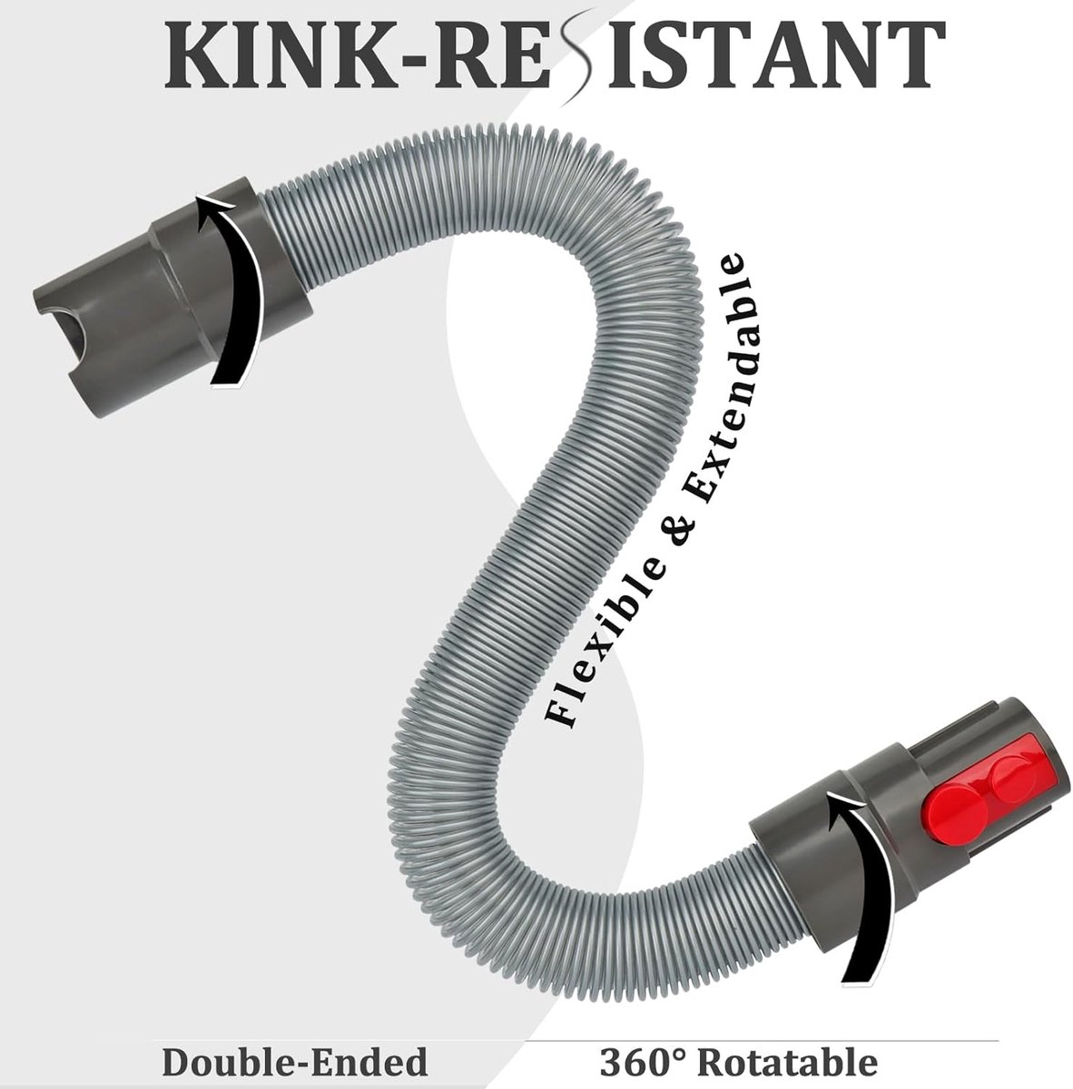 Daity Flexibele verlengslangen - accessoires - gereedschap en vervangingsonderdelen voor Dyson V15 - V15s Gen5 - V12 - V11 - V10 - V9 - V8 en V7 stofzuigers. thumbnail 5