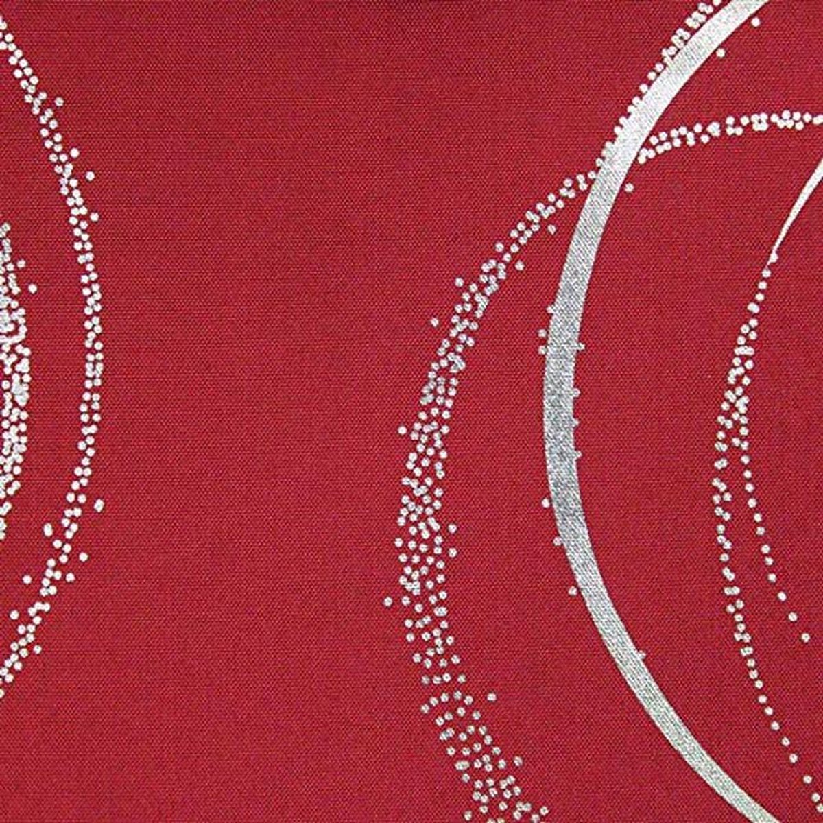 Bedrukkt Tafelkleed in Zilverkleur met Rood Design - 240 x 150 cm