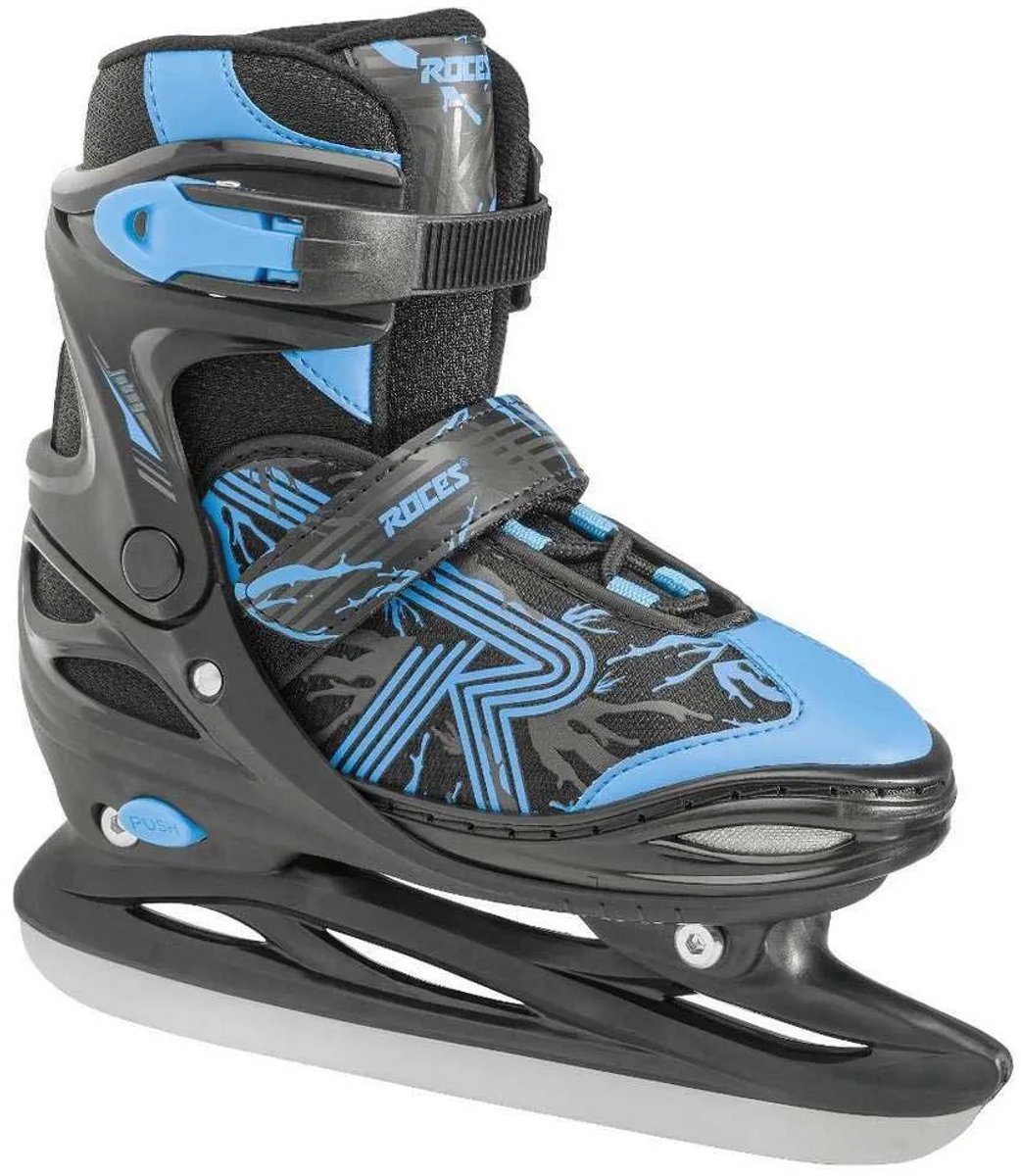 Roces - Jokey Ice 3.0 Verstelbare IJshockeyschaatsen - Kinderen - Zwart/blauw - 26-29