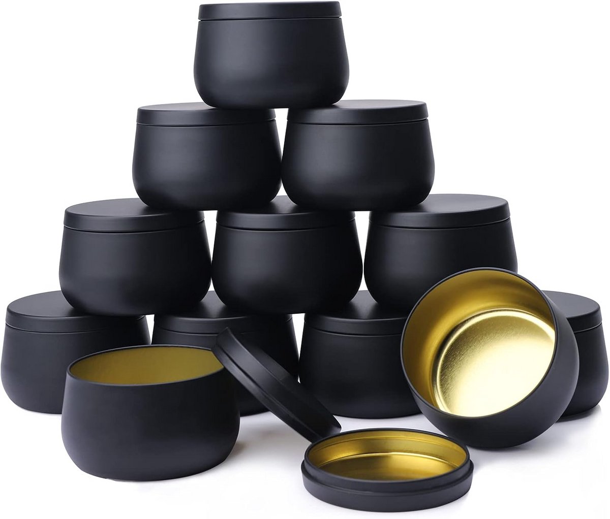 Metalen Kaarscontainers 8 oz - Set van 12 - Voor DIY Kaarsen Maken