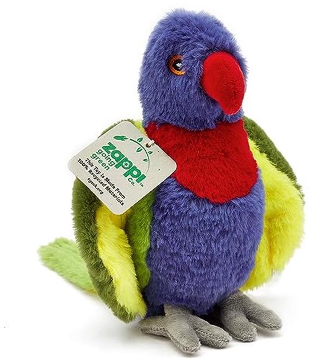 Ultra Zachte Rainbow Lorikeet Pluche Speelgoed - 21 cm - 100% Gerecycled, Milieuvriendelijk, Cadeau voor Pasgeborenen