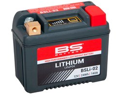 BS Battery | BSLi-02 Lithiumbatterij 12V - 2.0Ah - 24Wh - 140A - 107x56x85mm | Rood/Zwart