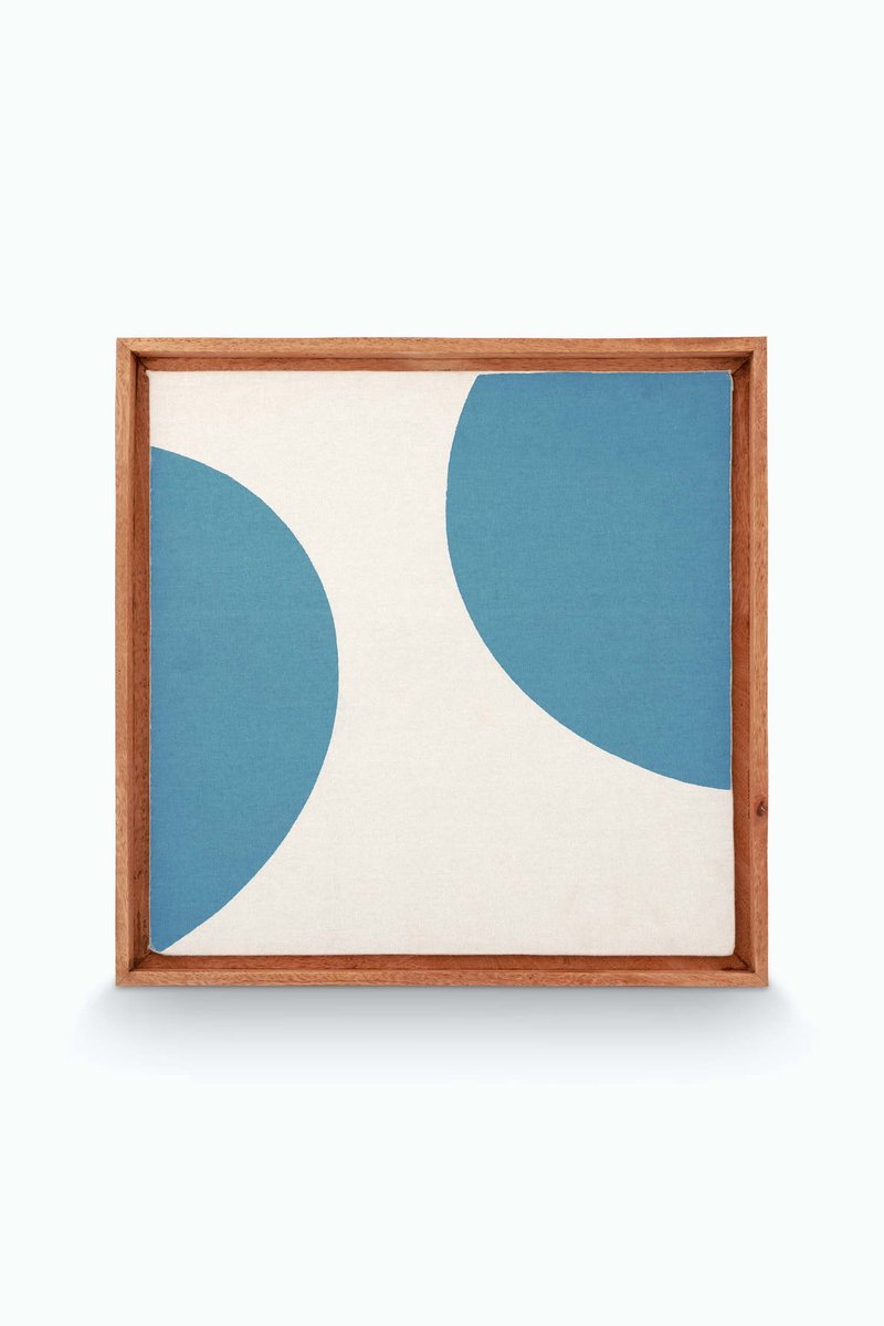 vtwonen Wanddecoratie - Stippen - Ornament van Hout - Lichtblauw - 45x45cm