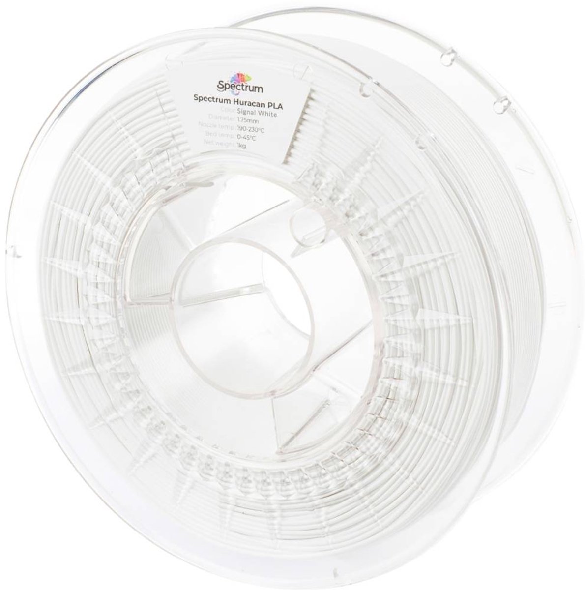 Spectrum Filaments 80929 Huracan PLA SIGNAL WHITE Filament PLA kunststof Highspeed filament, Verhoogde extrusionsrate 1