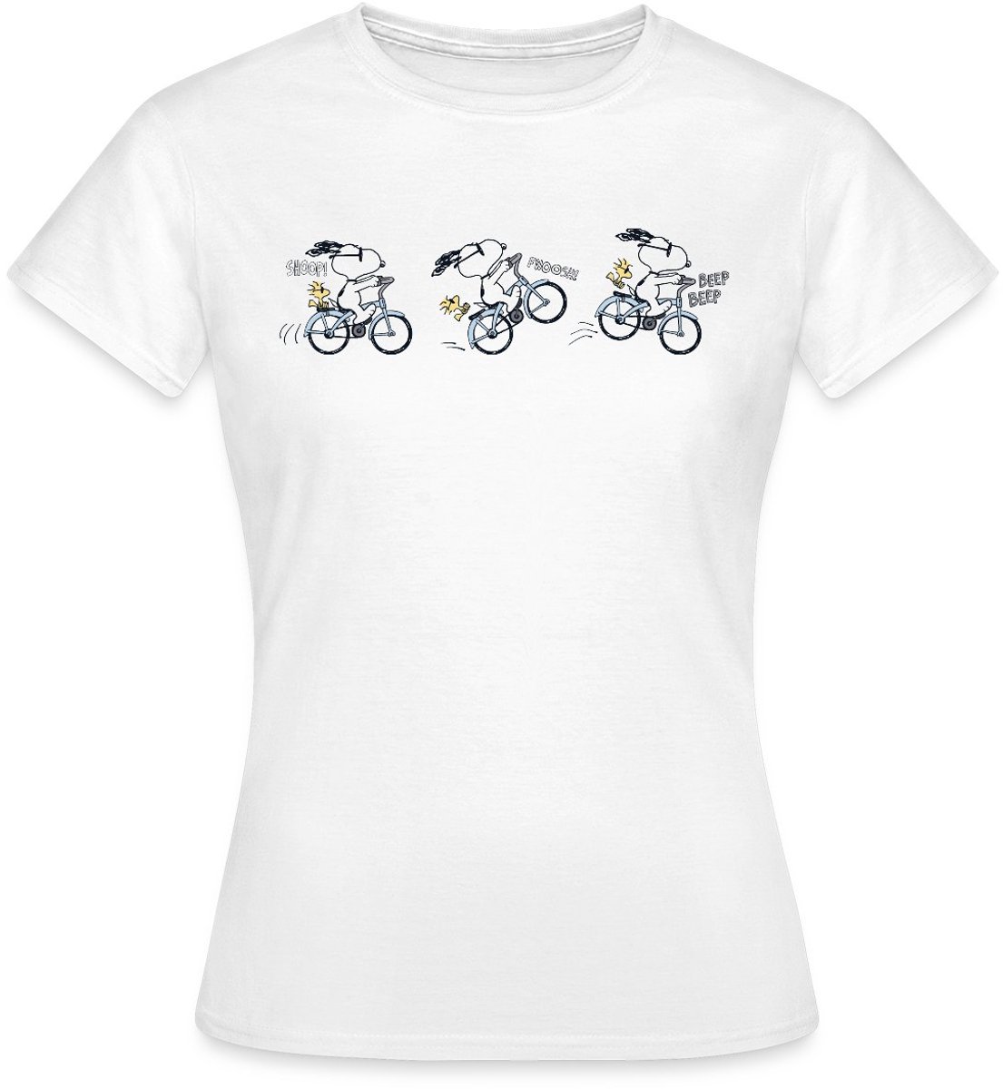 Peanuts Snoopy Fiets T-Shirt Dames