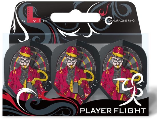 L-Style Champagne L1 Brian Raman V1 Black - Dart Flights van L-Style — afbeelding 2