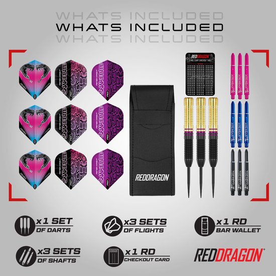 Red Dragon Peter Wright Snakebite Brass Dartshopper Exclusives - Dartpijlen van Red Dragon — afbeelding 3