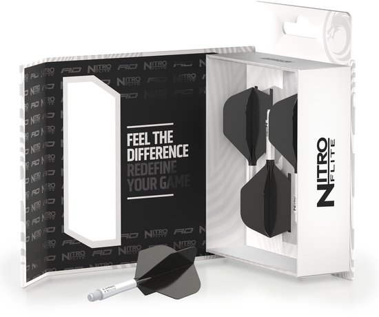 Red Dragon Nitro Flite System White Black NO2 - Dart Flights van Red Dragon — afbeelding 4