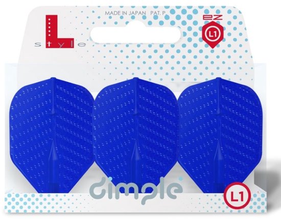 L-Style L1 EZ Dimple Blue - Dart Flights van Merkloos — afbeelding 3