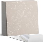 Beige Delicate spiralen en bladeren - 20 cm x 20 cm - 20 stuks