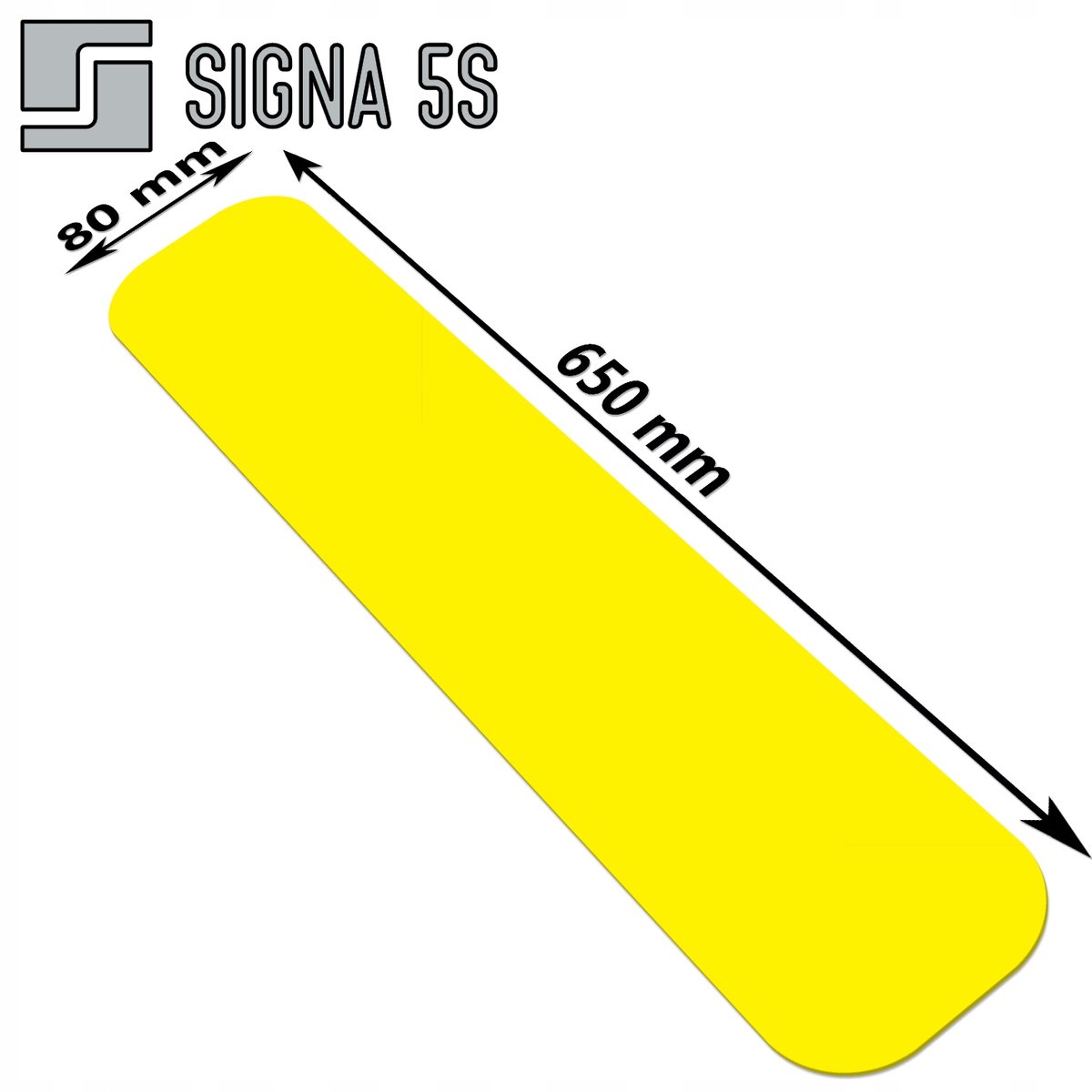 SIGNA 5S Vloermarkering ID 80 - 80x650mm Geel
