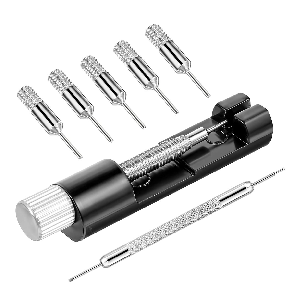 TRANKIELO® - Horloge Link Verwijder Toolset met 5 Extra Spijkers - Handmatige Verstelset voor Horlogebanden