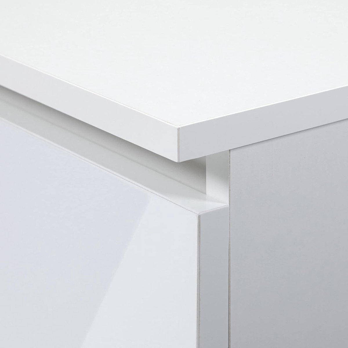 Kledingkast 2-Deurs Altameubel LuxeSpace S – 90 cm – Met 2 Laden, Planken & Kledingroede – Wit / Hoogglans Wit – Minimalistische Draaideur Garderobekast – Slaapkamer Kast van Gelamineerd Bord 16 mm