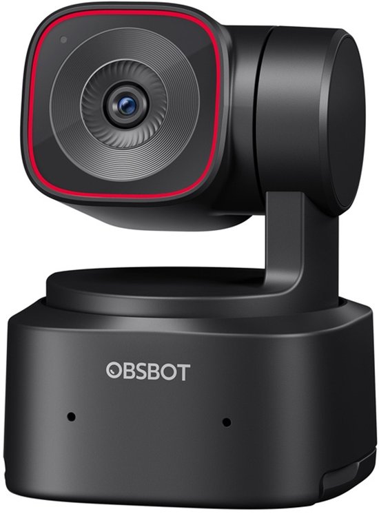 Obsbot Tiny 2 Lite PTZ 4K-webcam 3840 x 2160 Pixel Snelle autotracking via AI, Gebarenbesturing