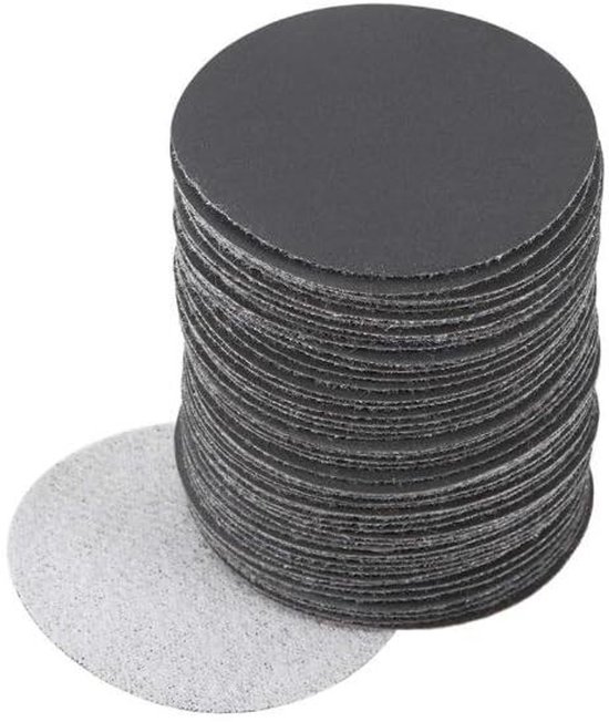 SenmaiTools 18 stuks schuurpapier 200 mm PSA zelfklevende schuurschijven aluminiumoxide schuurpads zonder gaten set 3 x 40/80/120/180/240/320 korrel