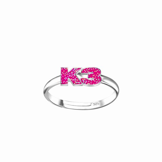 Bague K3 en argent 925 - Collection K3 - Logo rose - Argent 925
