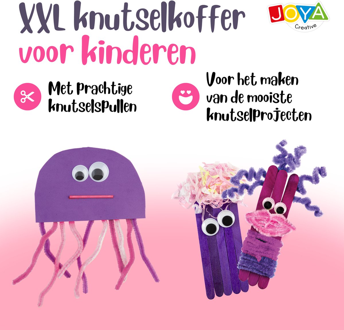 Knutselen Meisjes 500pcs - Knutselkoffer voor Kinderen - Creatief Speelgoed - Knutselpakketten - Joya Creative — afbeelding 4