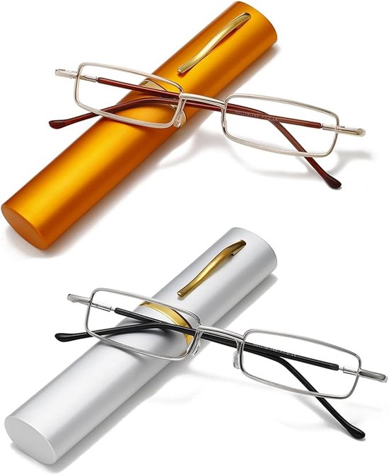 Twee pack Ultradunne Metalen Leesbrillen Geschikt Voor Zowel Mannen twee-pack-ultradunne-metalen-leesbrillen-geschikt-voor-zowel-mannen