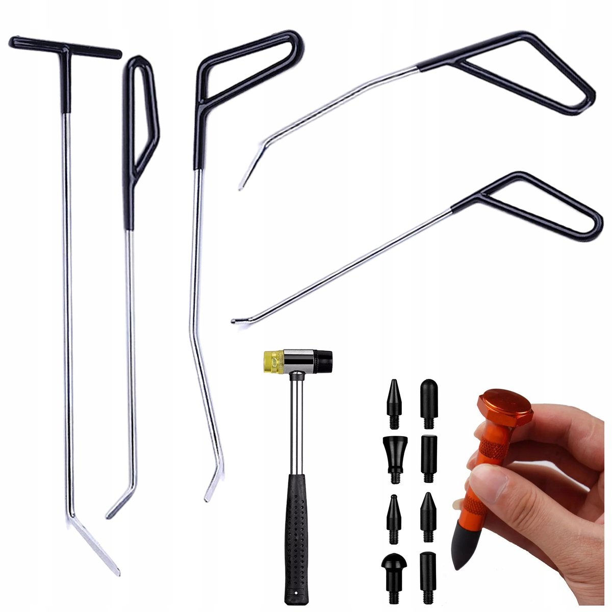 Dents Remover Set - 5x PDR-staaf-, hamer- en slagstukken