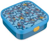Mepal Bento Lunch Box Grand Campus - 2x 200 + 1250 ml - Comprend 2 boîtes bento amovibles et étanches et une fourchette - Stitch