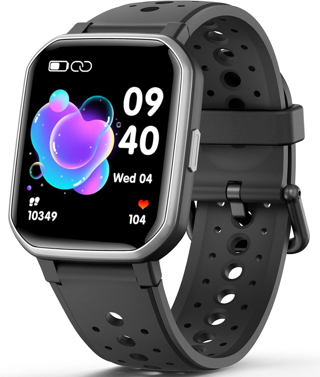 Kinder Smartwatch met Stappenteller, Hartslagmeter & 19 Sportmodi - Waterdicht