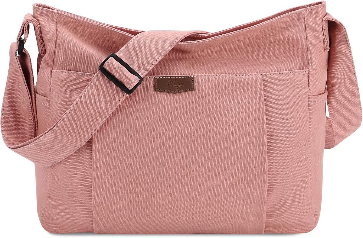 Grote Linnen Schoudertas en Shopper voor Dames - Ideaal voor Werk, Studie en Reizen