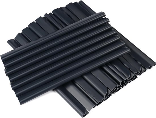 50 Stück PVC - Enjoy-Quality PVC - Klemmschienen/Klemmen/Klemmstreifen - Befestigungsclips/Clips für Doppelstabmattenzaun Sichtschutzstreifen/Zaunfolie/Sichtschutzfolie - Zaun/Garten - Anthrazit