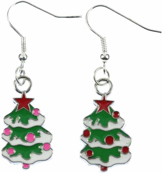 CASSIECA 10-12 paar kerstclip-oorbellen voor dames en meisjes, rendier, sneeuwvlok, kerstboom, niet-geboorde hangende oorbellen voor Kerstmis