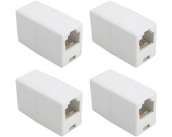 4x RJ11 (6P4C) Vrouwelijke Koppeling Adapter voor Telefoonlijn en ADSL Modem