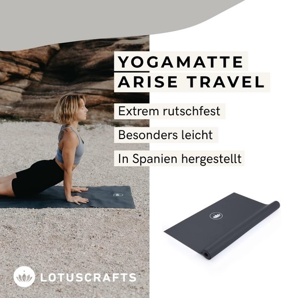 Opvouwbare Dunne Yoga Reis Mat van Natuurlijk Rubber - Antislip en Ecologisch — afbeelding 2