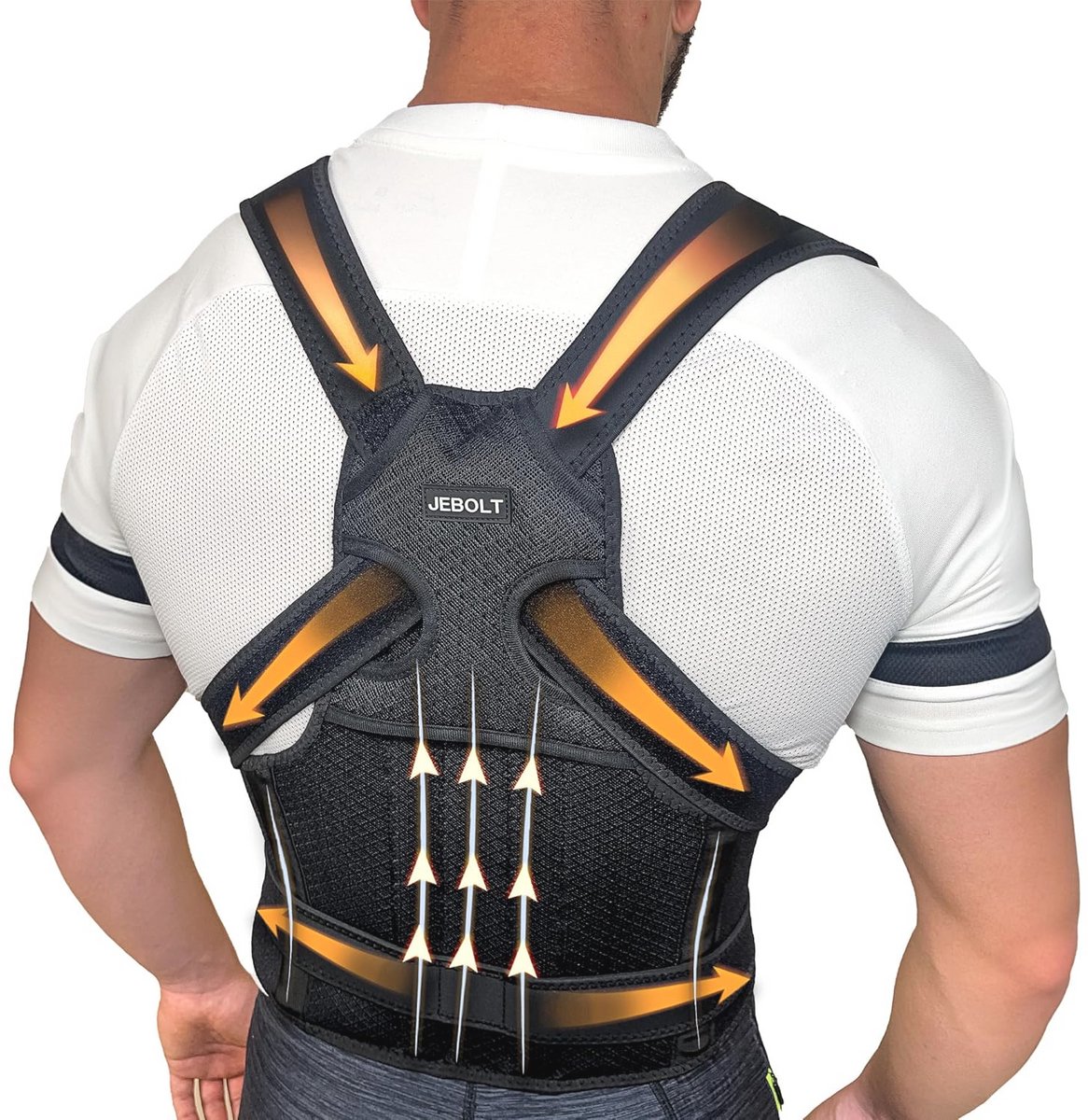 Houdingcorrectie voor volwassenen met exoskelet voor lendensteun en rechte rug