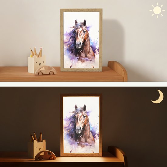 Lichtbak met kabel 20 x 30 cm Bohemian - Koe van Merkloos — afbeelding 4