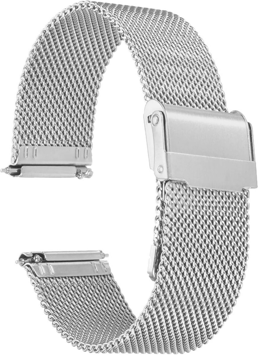 Verstelbare RVS Horlogeband 20mm met Snelle Bevestiging voor Dames en Heren