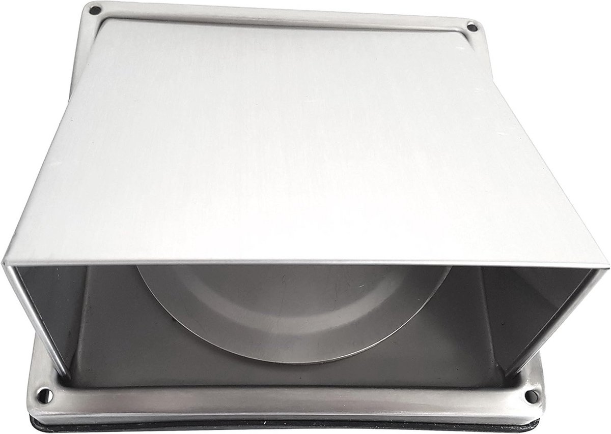 Weerbestendig ventilatierooster Ø 125 mm RVS met zelfsluitende klep