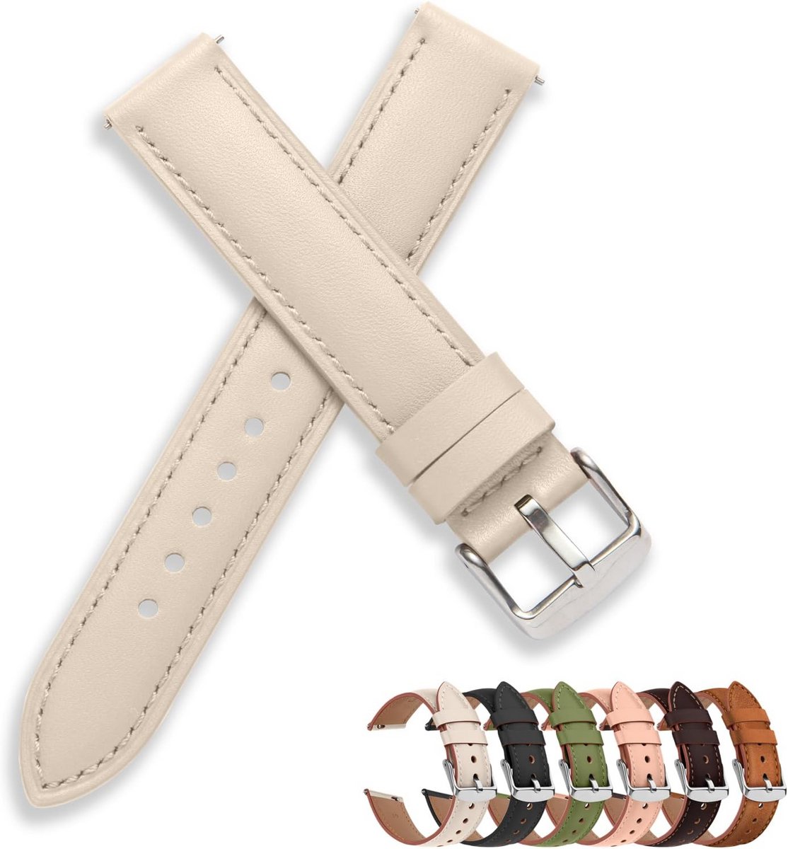 Leren Horlogeband 18mm voor Dames en Heren - Universele Armband