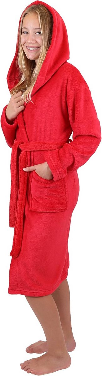 Kinderbadjas met capuchon van microvezel