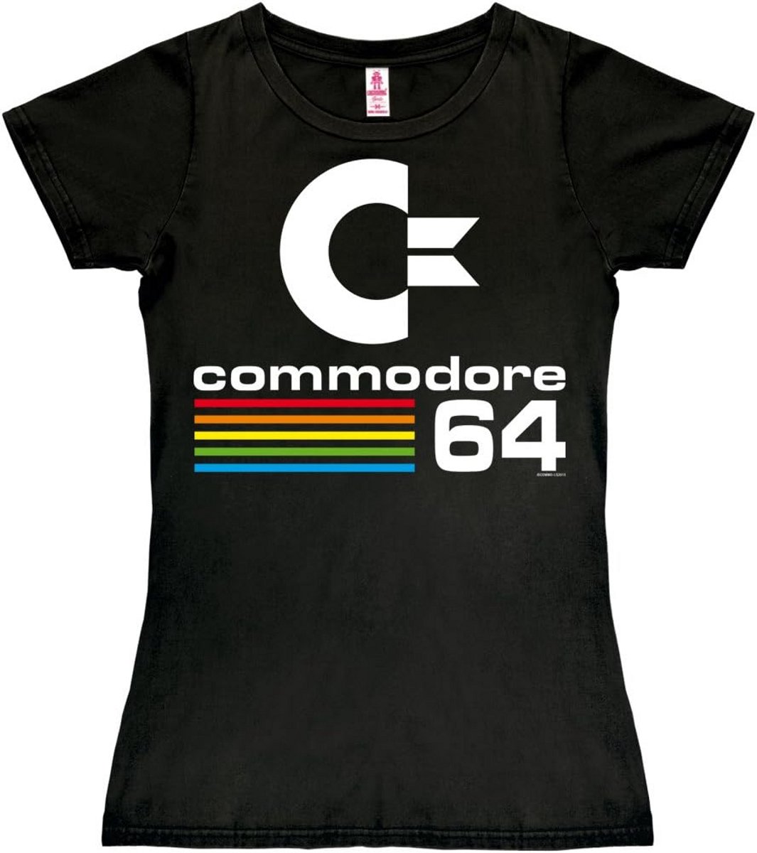 Retro Computer Logo T-Shirt voor Dames - Zwart