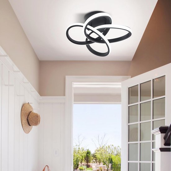 Moderne LED-plafondlamp 42 1 koppen Semi-inbouw zwarte kroonluchter Plafondverlichting voor slaapkamer woonkamer keuken eetkamer restaurant