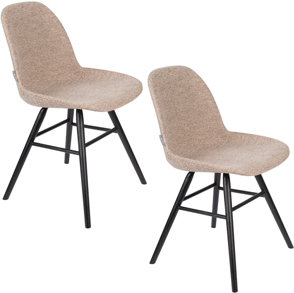 Albert Kuip Soft Eetkamerstoelen Beige - Set van 2