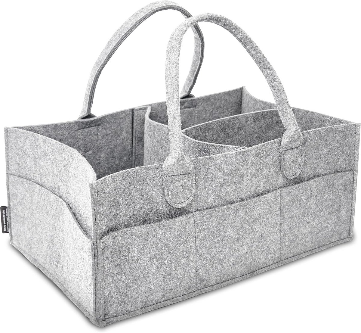 Multifunctionele Vilten Luiertas XL voor Baby's - Organizer Tas Lichtgrijs 40x26x17 cm