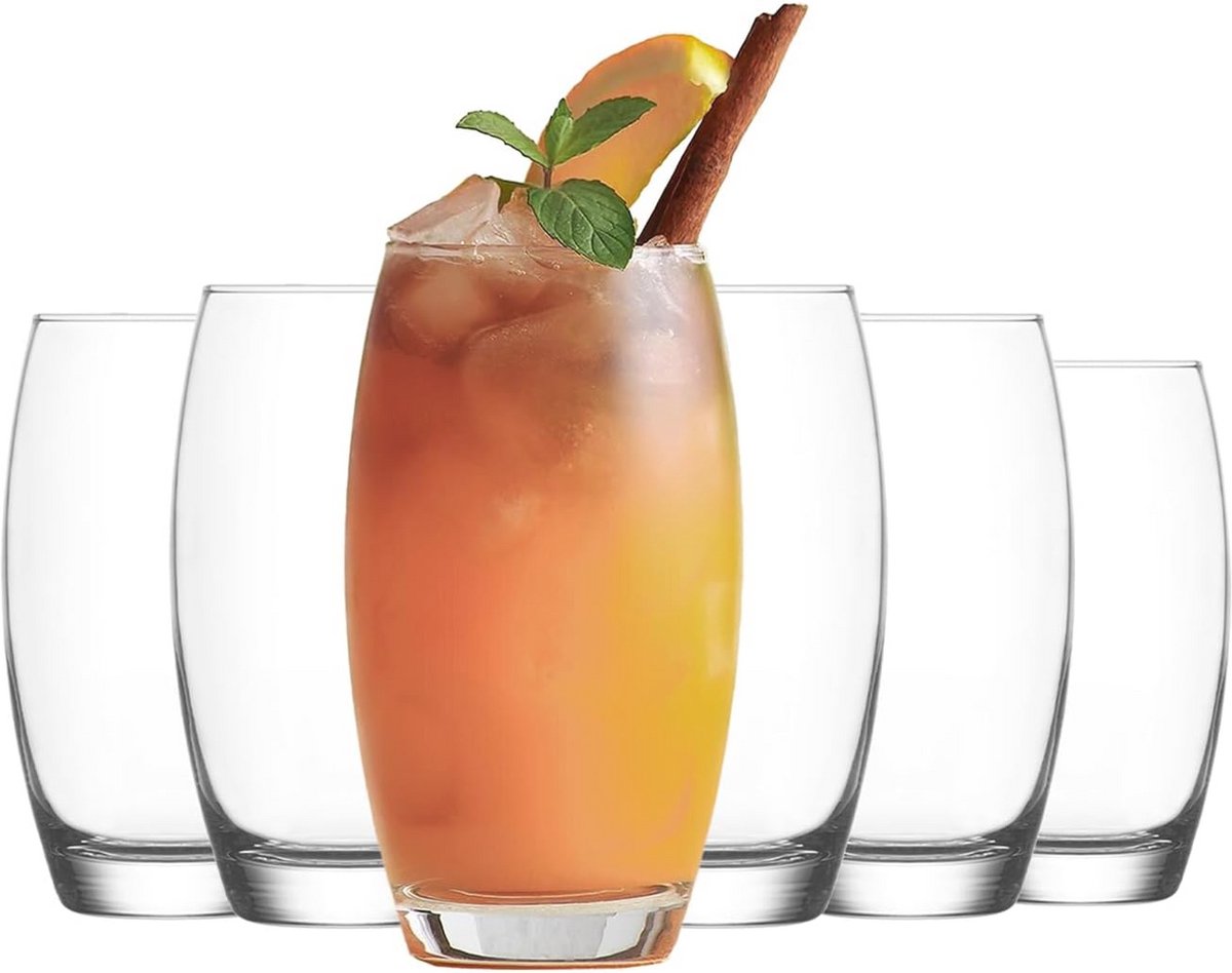 Hoogwaardige Highballglazen Set van 6 - 510 ml Cocktail- en Longdrinkglazen
