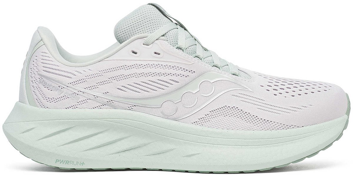 Saucony Ride 18 Hardloopschoenen Dames Fog Mist 41 Grijs