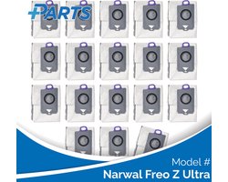 Narwal Freo Z Ultra Stofzakken (18 Stuks, Plus.Parts® alternatief voor CP-PJ-A00129-00-00)