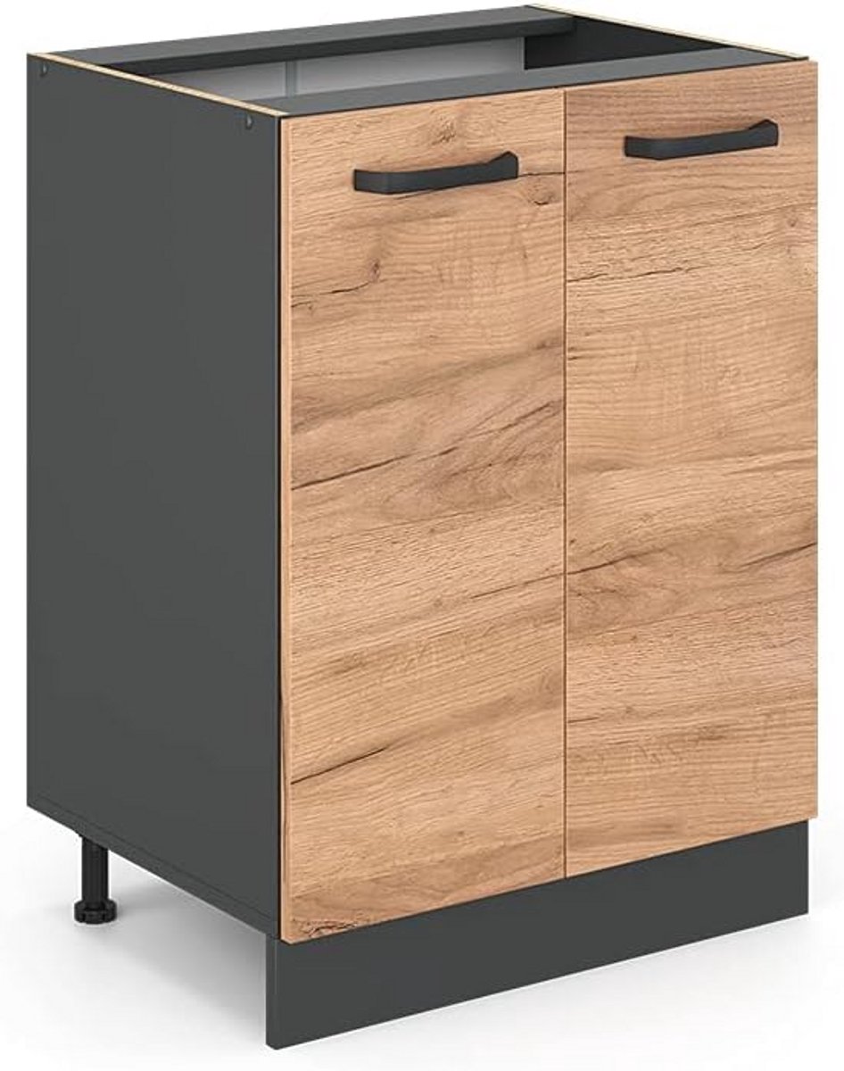 Onderkast Keuken 60 cm Modulair Antraciet Mat – Flexibel Opbergsysteem
