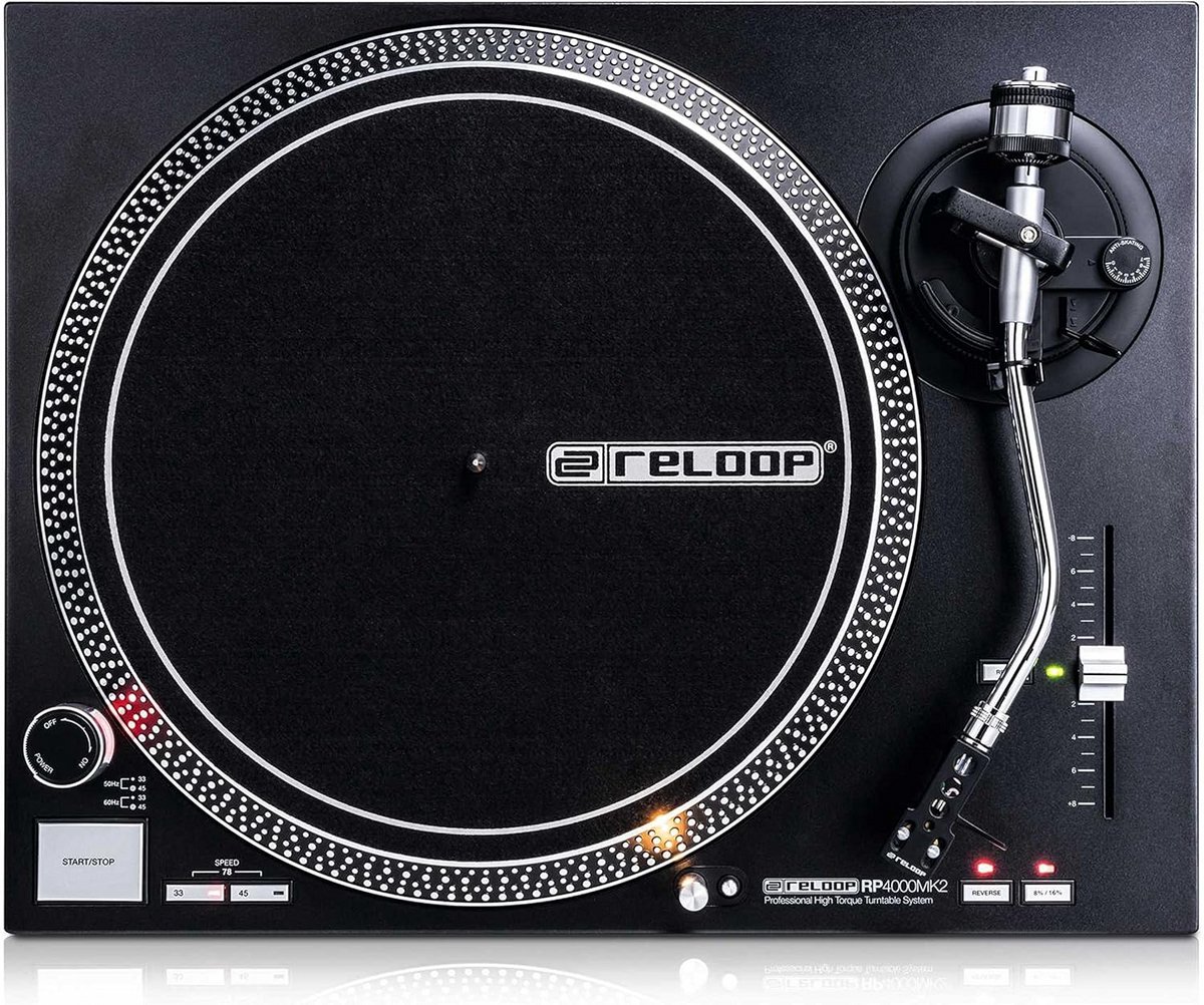 Professionele DJ Draaitafel met Direct Drive en Quartz Controle - Zwart Metallic
