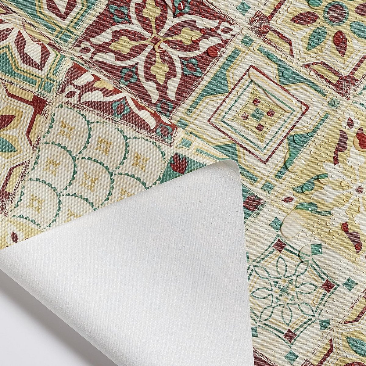 Afveegbaar PVC-tafelkleed 140 x 140 cm - Azulejo tegelpatroon - Waterdicht en herbruikbaar